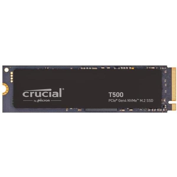 Crucial T500 SSD 500Go PCIe Gen4 NVMe M.2 SSD Interne Gaming, jusqu'a 7200Mo/s, Disque Dur SSD- CT500T500SSD8