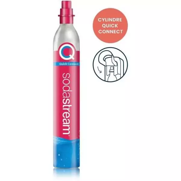 Recharge Gaz SODASTREAM - Systeme Quick Connect a clipser - Jusqu'a 60L d'eau gazéifier