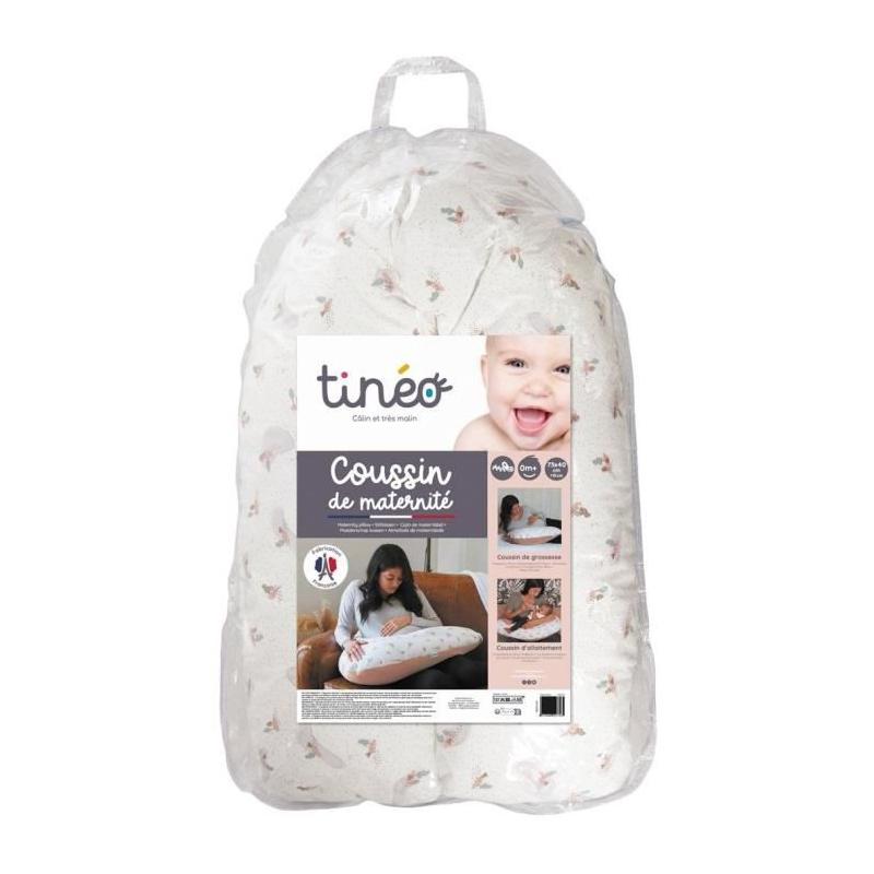Coussin de maternité TINEO rose en éponge microfibre
