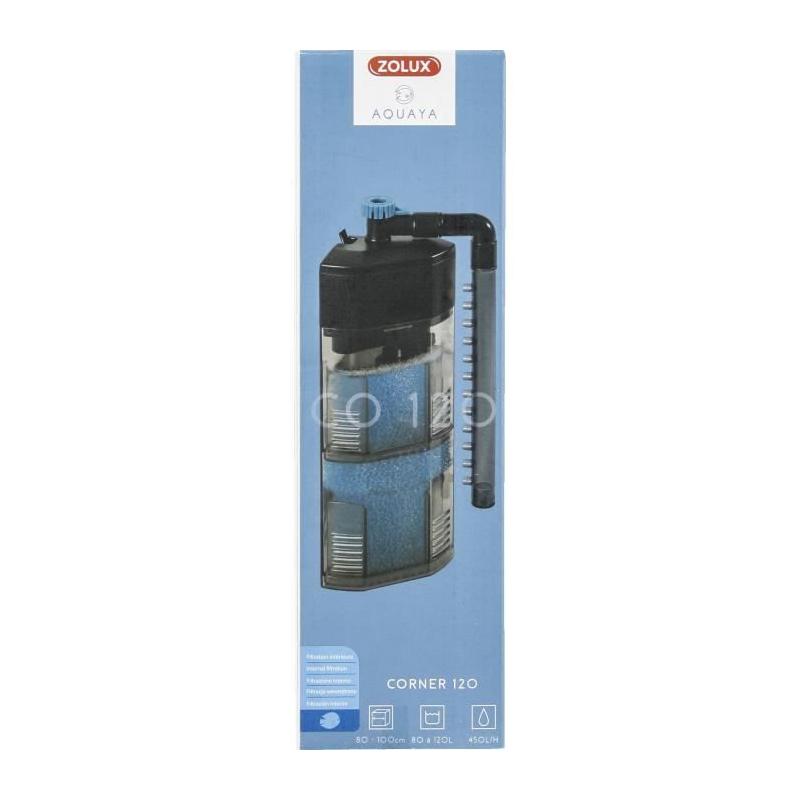 Filtre intérieur ZOLUX Corner 120 - Débit réglable - Pour aquariums 80 a 120 L