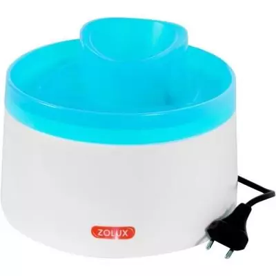Fontaine à eau Zolux pour chats et chiens - 2 litres - Avec cartouche filtrante