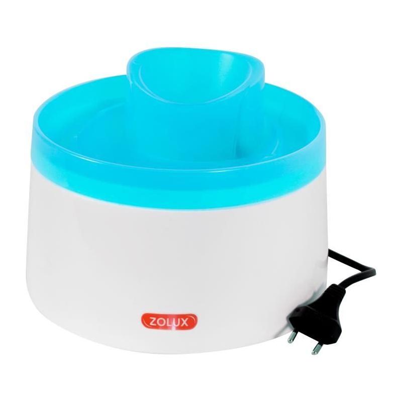 Fontaine à eau Zolux pour chats et chiens - 2 litres - Avec cartouche filtrante