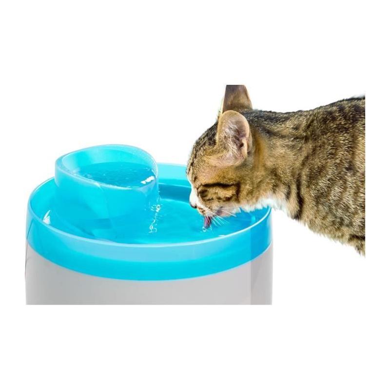 Fontaine à eau Zolux pour chats et chiens - 2 litres - Avec cartouche filtrante