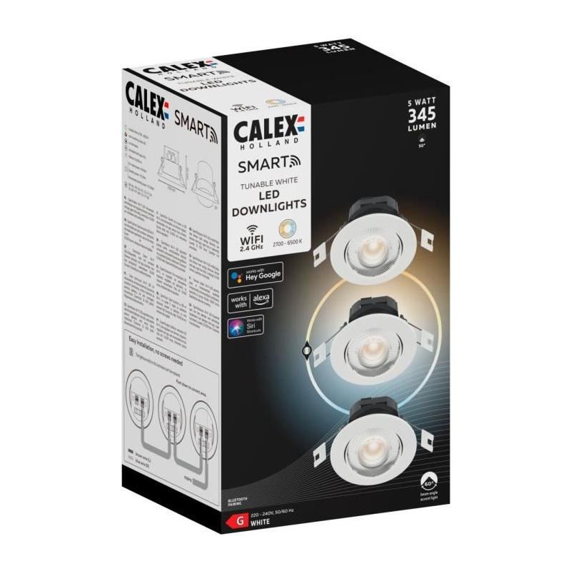 Spot encastrable LED - Pack de 3 - Intensité variable