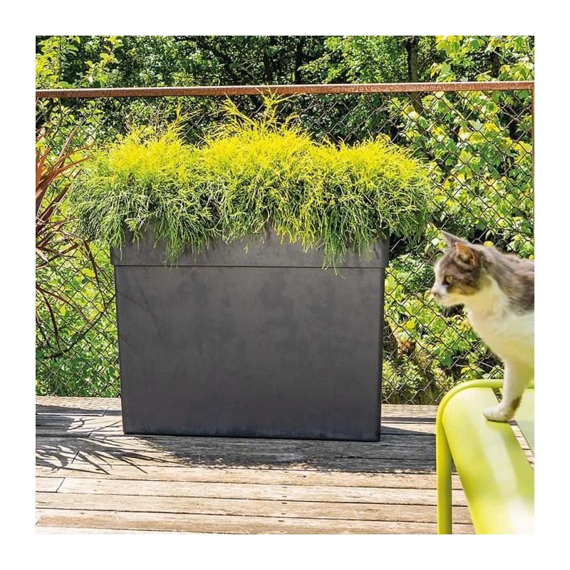 Bac à fleurs Muret haut LIKE R - Anthracite - Hauteur 78 cm