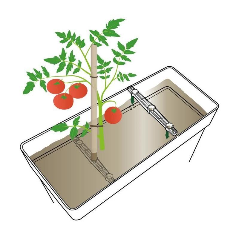 Bac à fleurs Muret haut LIKE R - Anthracite - Hauteur 78 cm