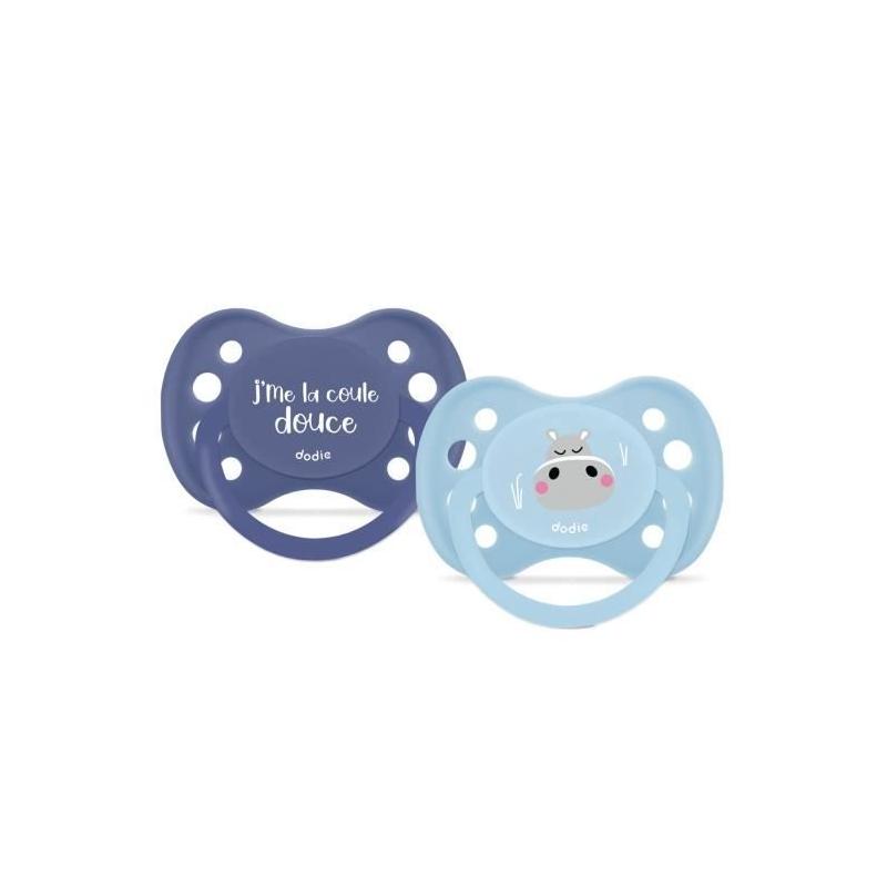 Sucettes anatomiques Dodie Hippo pour bébés de +6 mois - Lot de 2