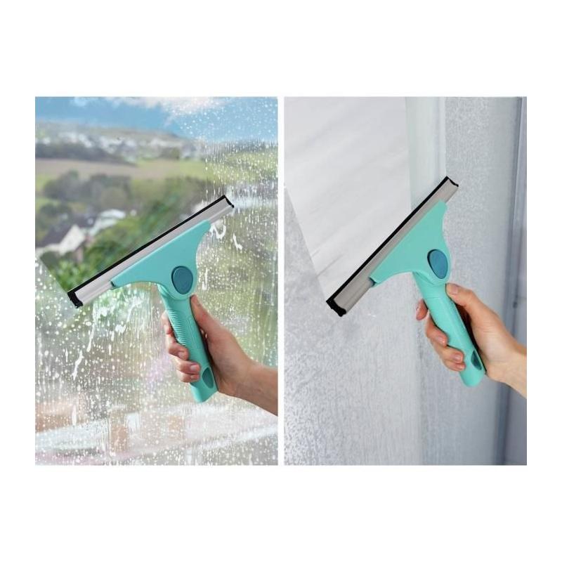 Raclette vitres 2-en-1 LEIFHEIT M Pro Reach - 28 cm - Turquoise