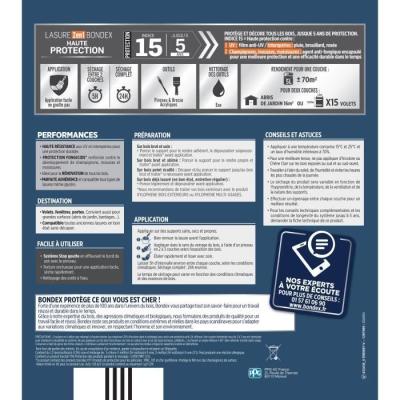 Lasure 2 en 1 Haute protection Chene foncé satin - 5 L Bondex • PEINTURE - VERNIS - TRAITEMENT