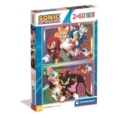 Puzzle Sonic - 2x60 pièces - Clementoni