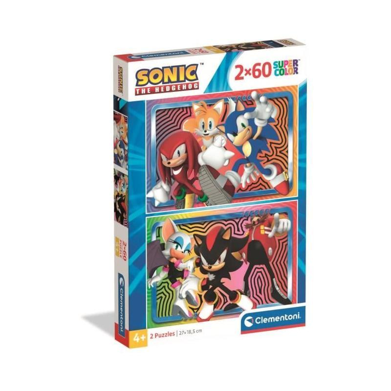 Puzzle Sonic - 2x60 pièces - Clementoni