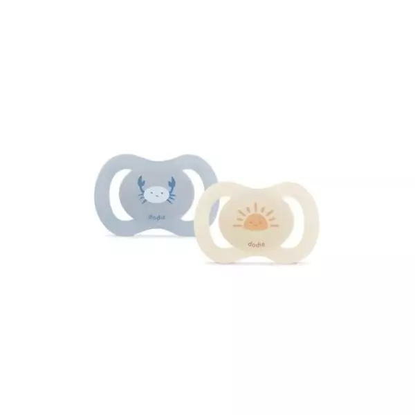 Duo sucettes anatomiques - DODIE - 0/2 mois - Crabe