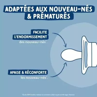 Sucettes anatomiques Dodie pour nouveau-nés - 0/2 mois - Format Crabe