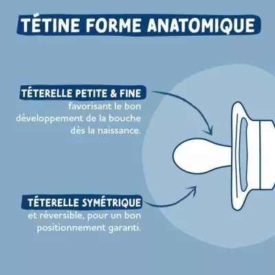Sucettes anatomiques Dodie pour nouveau-nés - 0/2 mois - Format Crabe