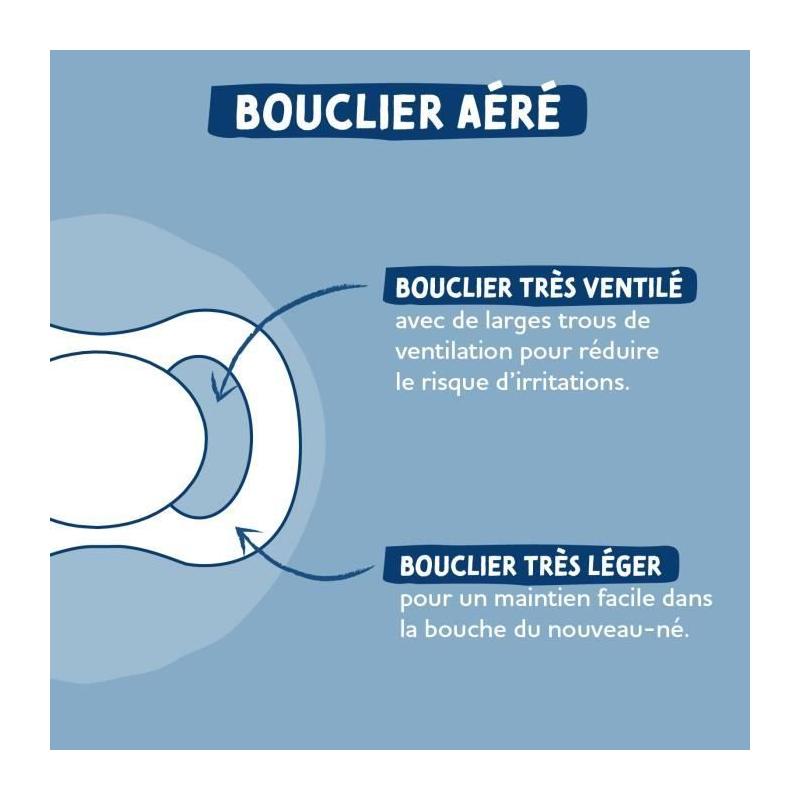 Sucettes anatomiques Dodie pour nouveau-nés - 0/2 mois - Format Crabe