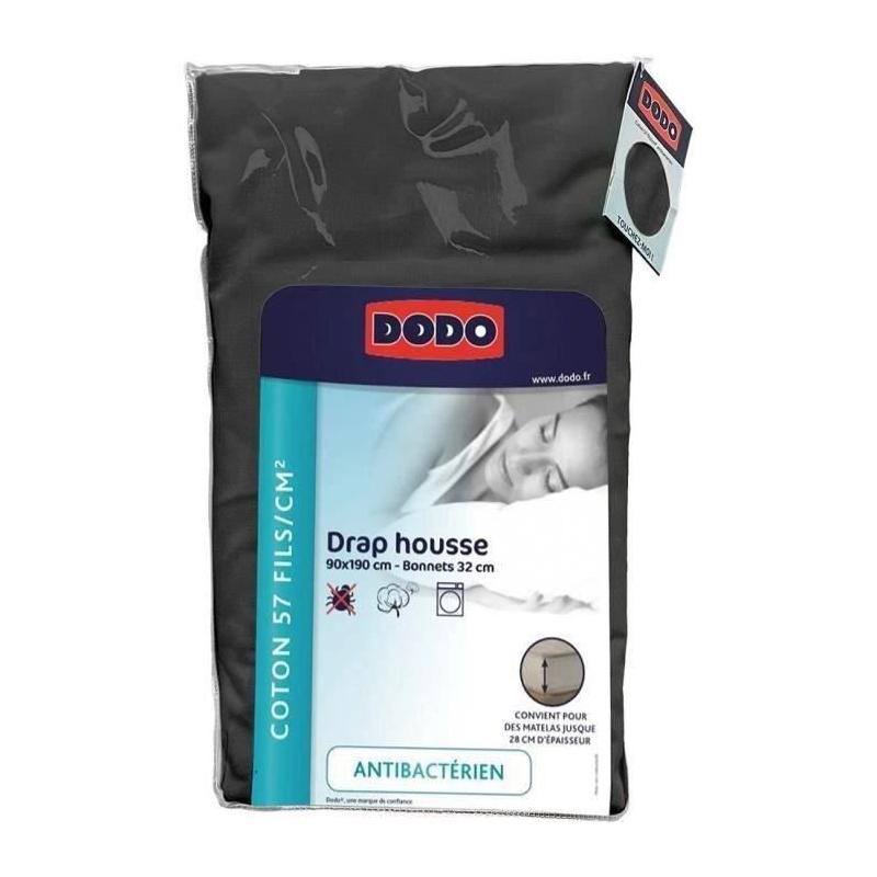 Drap housse DODO 90x190 cm en coton - Coutil 32 cm