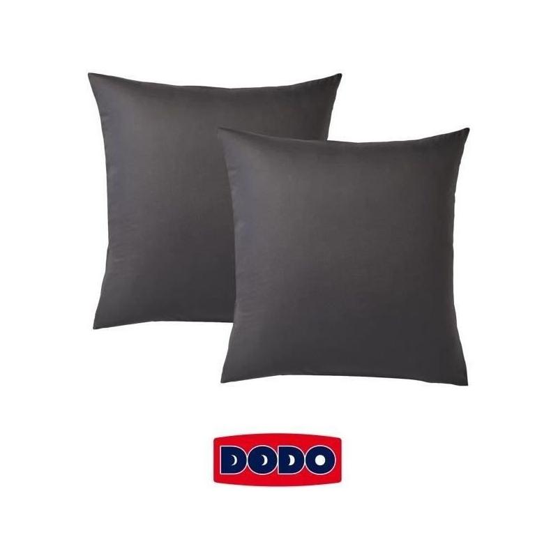Lot de 2 taies d'oreiller carrées DODO - 65x65 cm - Blanc - Douceur et confort assurés