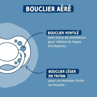 Lot de 2 sucettes anatomiques Dodie - Loutre, taille 0/6 mois