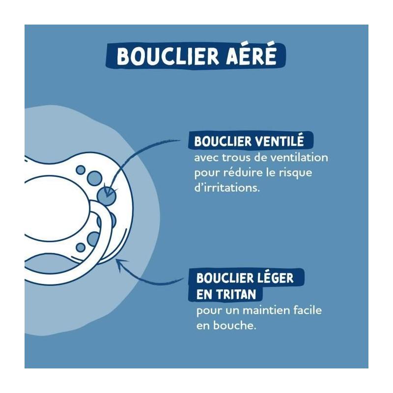 Sucettes anatomiques Dodie A109 EDL - Bleu par Mathilde Cabanas