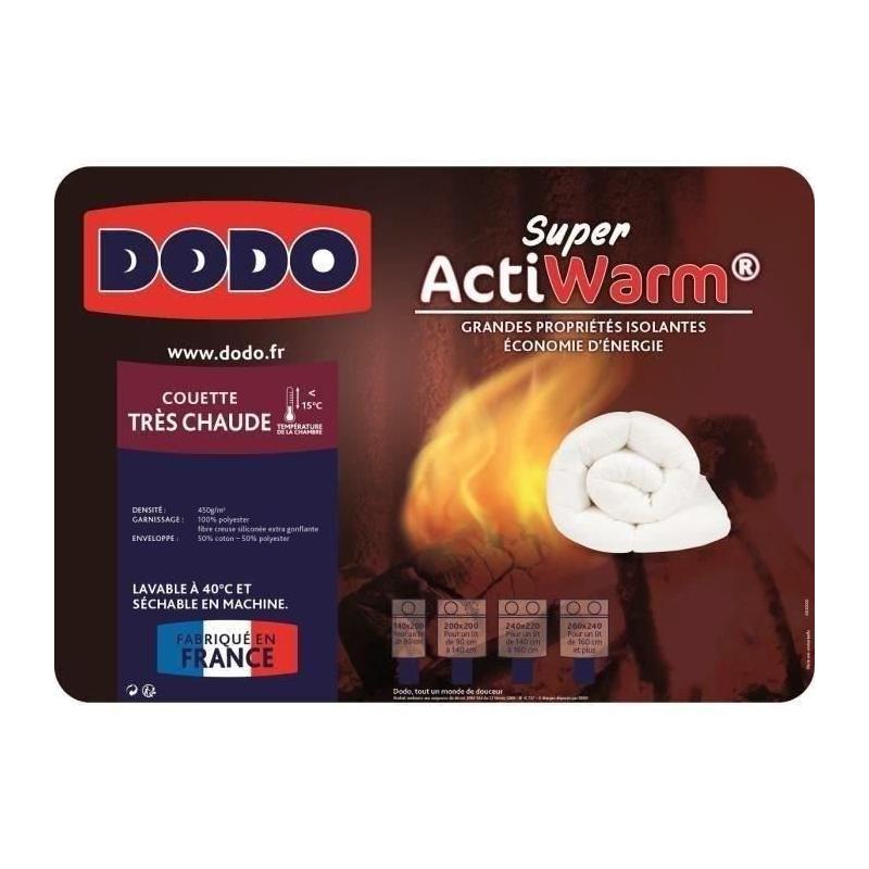 Couette très chaude DODO SUPER ACTIWARM 450 g/m² - Made in France
