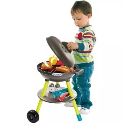 Jouets Ecoiffier - Barbecue Charbon + 16 Accessoires - Fabriqué en France