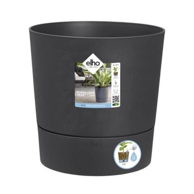 Pot de fleur Elho Plastique Carré Greensense Aqua Care Gris Charbon 29,5 x 29,5 x H 29,1 cm