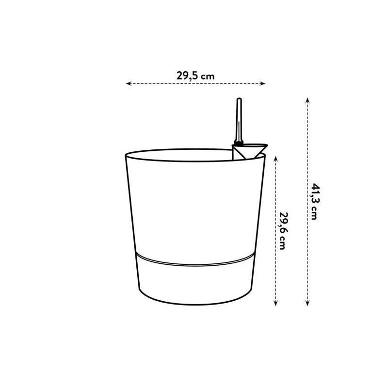 Pot de fleur Elho Plastique Carré Greensense Aqua Care Gris Charbon 29,5 x 29,5 x H 29,1 cm