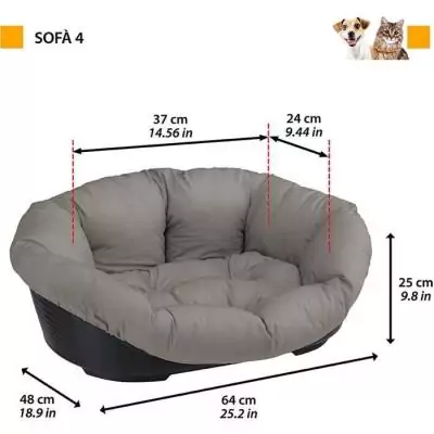 Corbeille FERPLAST SOFA 4 - Con coussin à motif 1