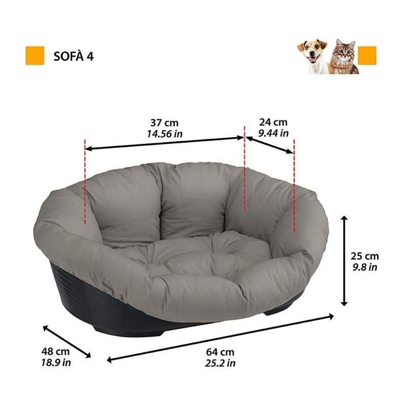 Corbeille FERPLAST SOFA 4 - Con coussin à motif 1