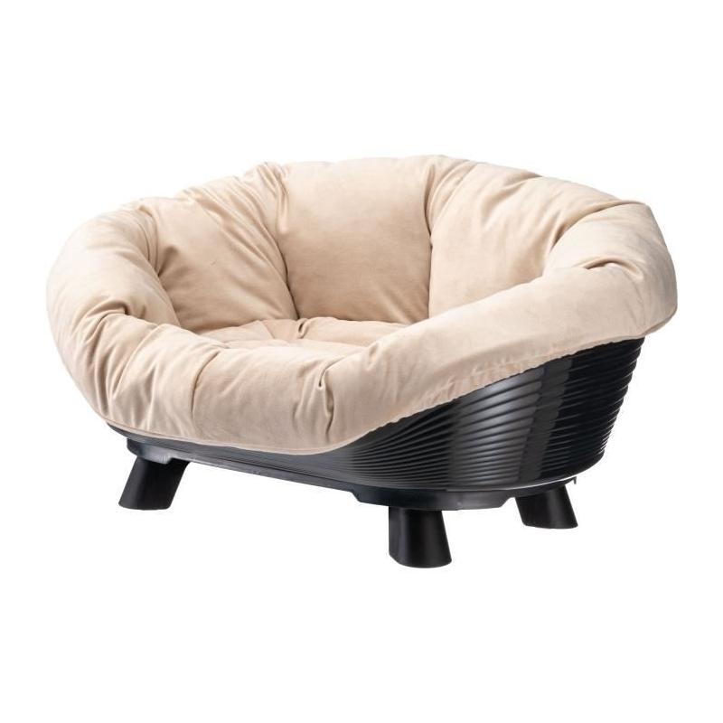 Corbeille FERPLAST SOFA THRONE 4 Noir avec coussin - Confortable et élégant