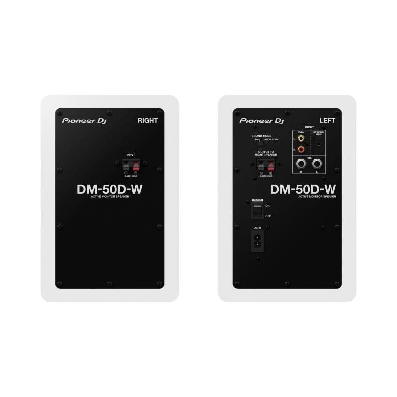 Enceintes de monitoring Pioneer DJ DM-50D-W - 2x25W - Blanc