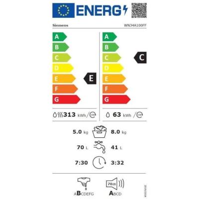 Lave-linge séchant Siemens IQ300 WN34A100FF - Performant et éco-responsable