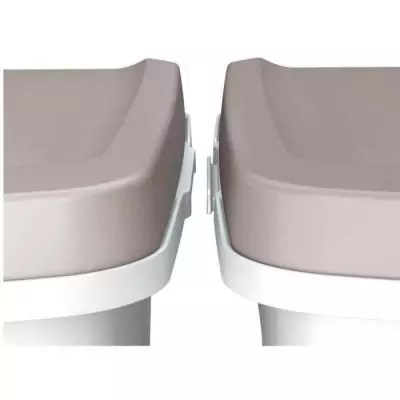 Boîte de rangement pour croquettes pour animaux - Brun/blanc - 15L