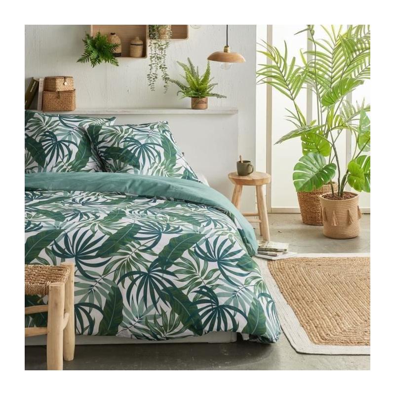 Parure de lit TODAY Crazy - Imprimé Jungle - Vert - 220x240cm
