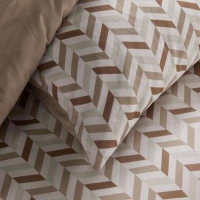 Parure de lit TODAY Crazy - Imprimé Graphique - 2 pers. - Beige