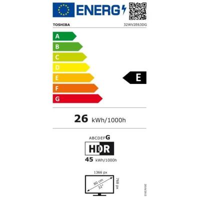 TOSHIBA 32WV2E63DG - TV LED 32'' HD Ready - DTS Virtual:X