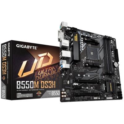 GIGABYTE B550M DS3H Carte mère - Processeurs AMD Ryzen 5000, VRM 5+3 phases, jusqu'à 4733 MHz DDR4, 1xPCIe 4.0 + 1xPCIe 3.0