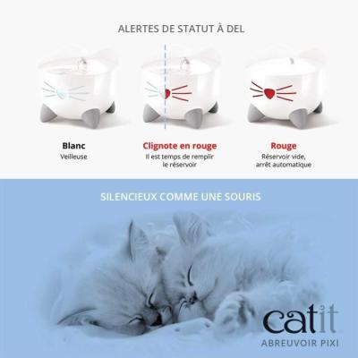 Fontaine à eau automatique pour chat Catit - 2,5 L - Vert