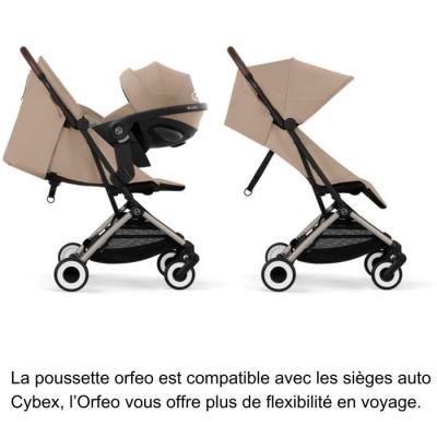 Poussette ultra compacte et confortable CYBEX - ORFEO - Beige Amande
