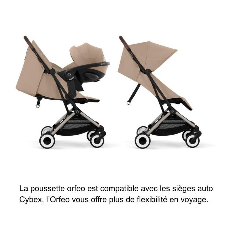 Poussette ultra compacte et confortable CYBEX - ORFEO - Beige Amande