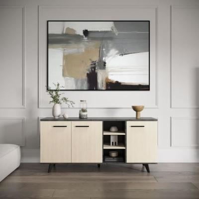 Enfilade Buffet KENT - Chene de fil / Sidewalk - Design Moderne