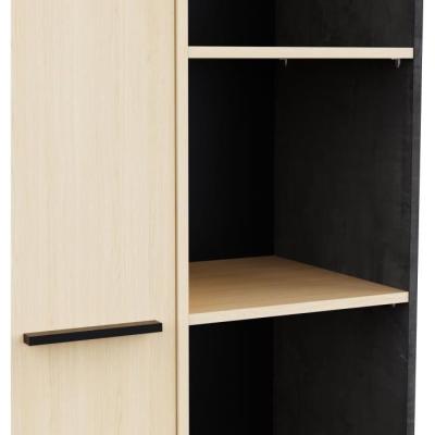 Buffet haut design KENT - Chene de fil / Sidewalk - 1 porte