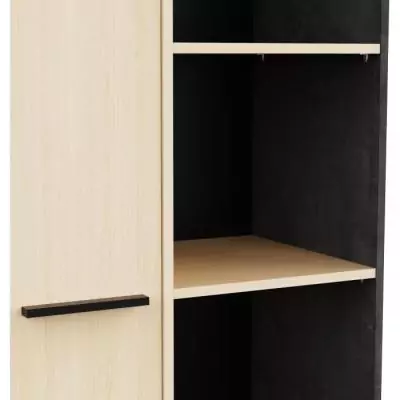 Buffet haut design KENT - Chene de fil / Sidewalk - 1 porte Buffet haut design KENT - Chene de fil / Sidewalk - 1 porte