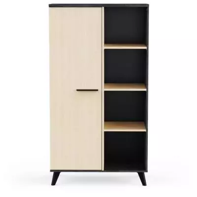 Buffet haut design KENT - Chene de fil / Sidewalk - 1 porte Buffet haut design KENT - Chene de fil / Sidewalk - 1 porte