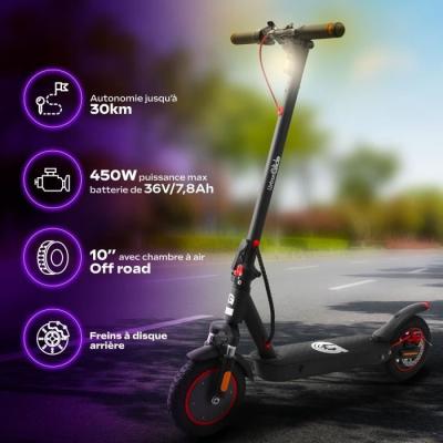 Trottinette électrique pliable UrbanGlide Ride 100 MAX - 350W - Noir