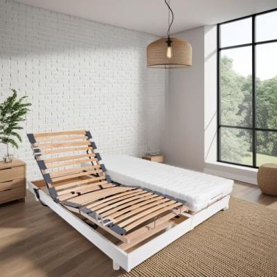Ensemble relaxation matelas + sommiers électriques 2x90x200 - Made in France
