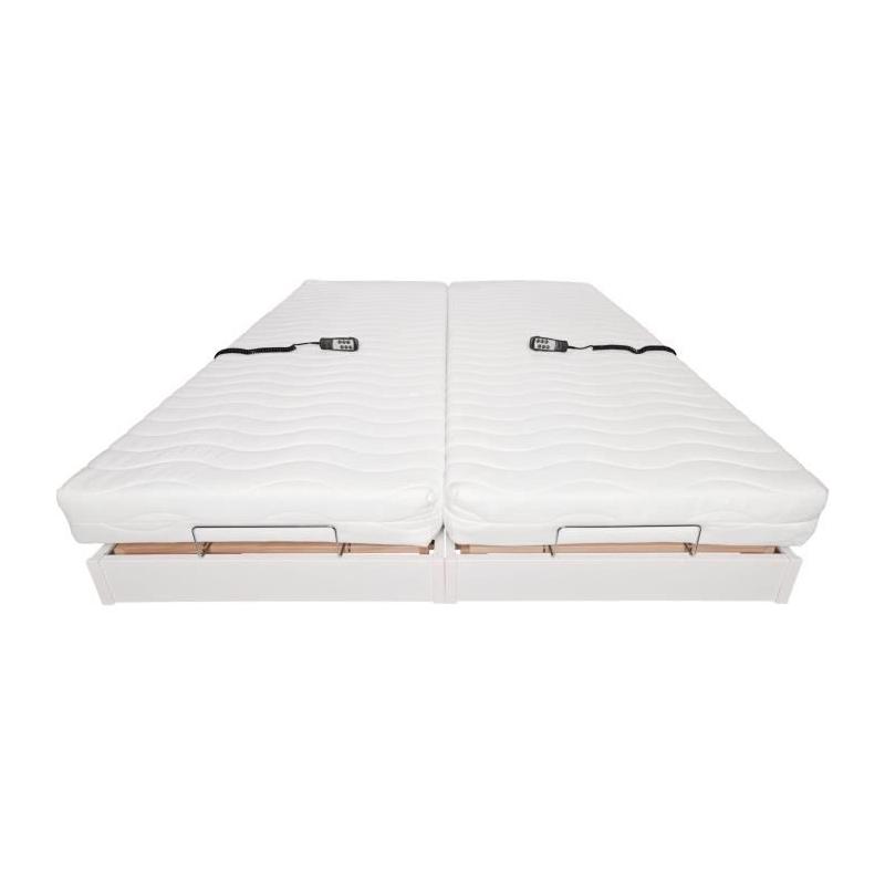 Ensemble relaxation matelas + sommiers électriques 2x90x200 - Made in France