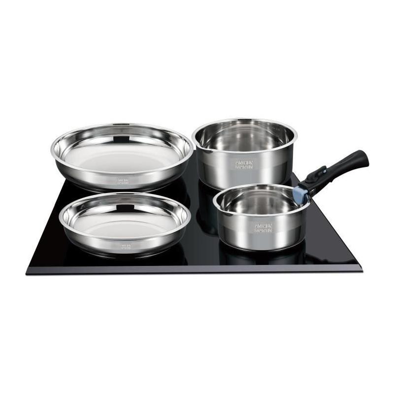 Ensemble cuisine induction - Arthur Martin - AM4485 - 10 pièces - Acier inoxydable