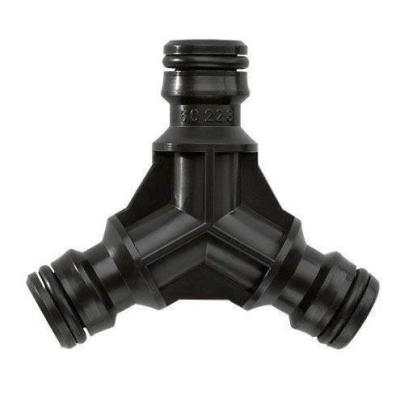 Connecteur robuste 3 voies pour arrosage - Dimensions: 27,7x16,1x2,6 cm