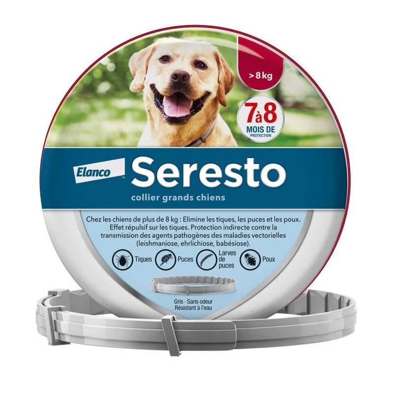Collier Antiparasitaire SERESTO pour Chiens +8kg